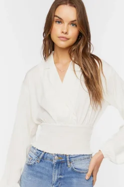 Surplice Smocked Top