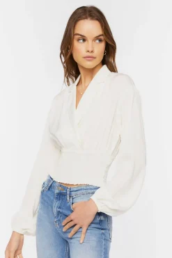 Surplice Smocked Top