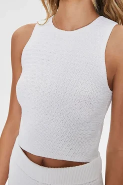 Sweater-Knit Crochet Crop Top