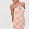 Sweater-Knit Halter Dress