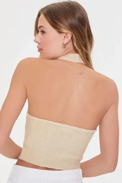 Sweater-Knit Halter Top