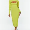 Sweater-Knit Midi Dress & Bolero Set
