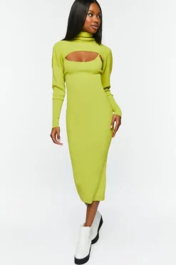 Sweater-Knit Midi Dress & Bolero Set