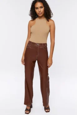 Sweater-Knit Racerback Bodysuit