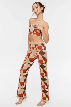 Sweater-Knit Tube Top & Pants Set