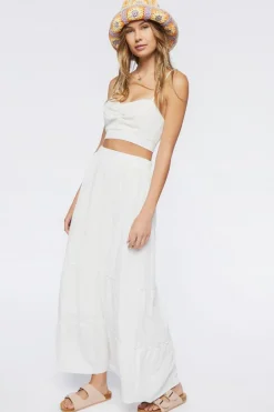 Sweetheart Cropped Cami & Maxi Skirt Set