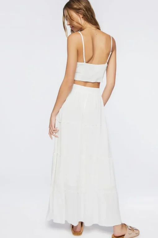 Sweetheart Cropped Cami & Maxi Skirt Set