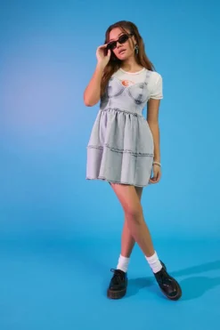 Sweetheart Denim Mini Dress