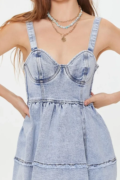 Sweetheart Denim Mini Dress