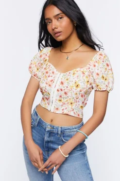 Sweetheart Floral Print Top