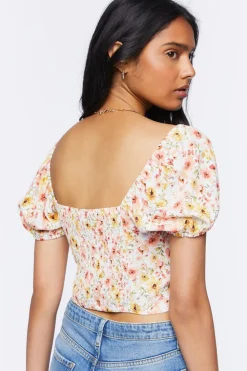 Sweetheart Floral Print Top