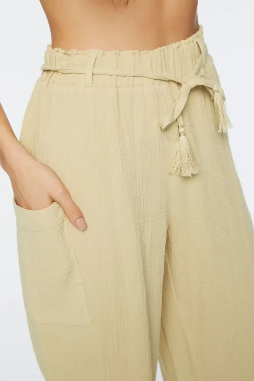 Tassel Drawstring Pants