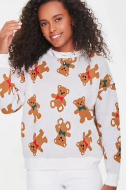 Teddy Bear Print Sweater