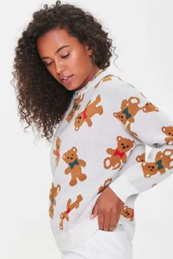 Teddy Bear Print Sweater