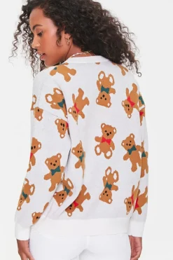 Teddy Bear Print Sweater
