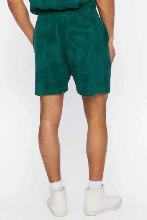 Textured Abstract Print Shorts