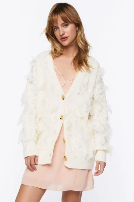 Textured Cardigan Sweater