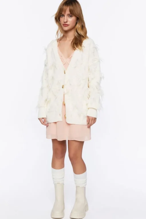 Textured Cardigan Sweater