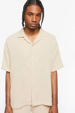 Textured Drop-Sleeve Shirt