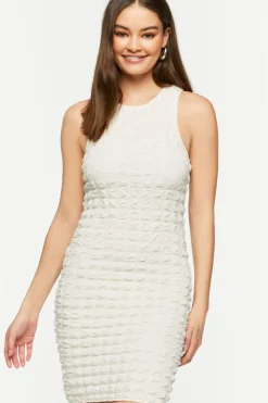 Textured Sleeveless Mini Dress