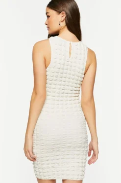 Textured Sleeveless Mini Dress