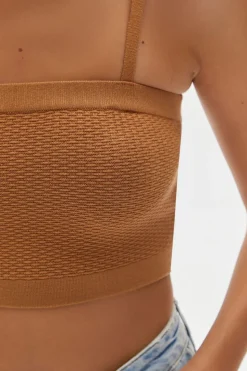 Textured Sweater-Knit Cropped Cami