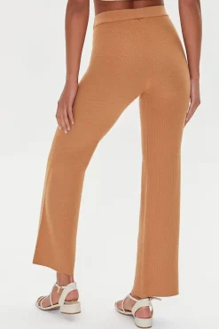 Textured Sweater-Knit Pants