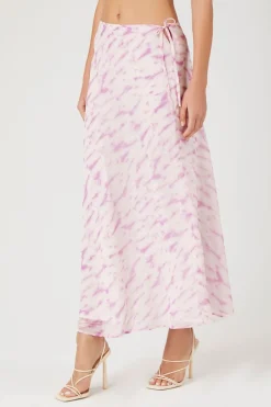 Tie-Dye Slip Midi Skirt