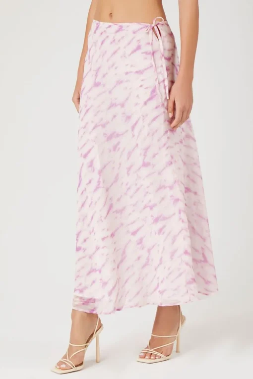 Tie-Dye Slip Midi Skirt
