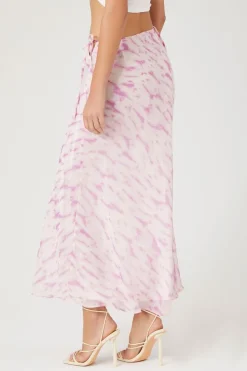 Tie-Dye Slip Midi Skirt