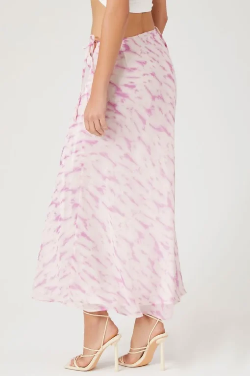Tie-Dye Slip Midi Skirt