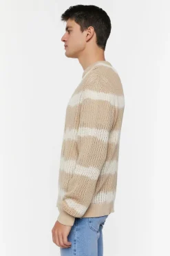 Tie-Dye Striped Sweater