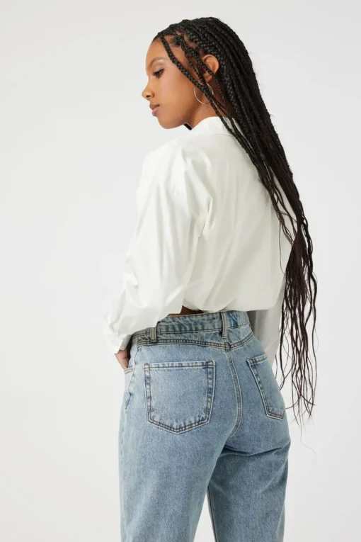 Tie-Front Cropped Shirt