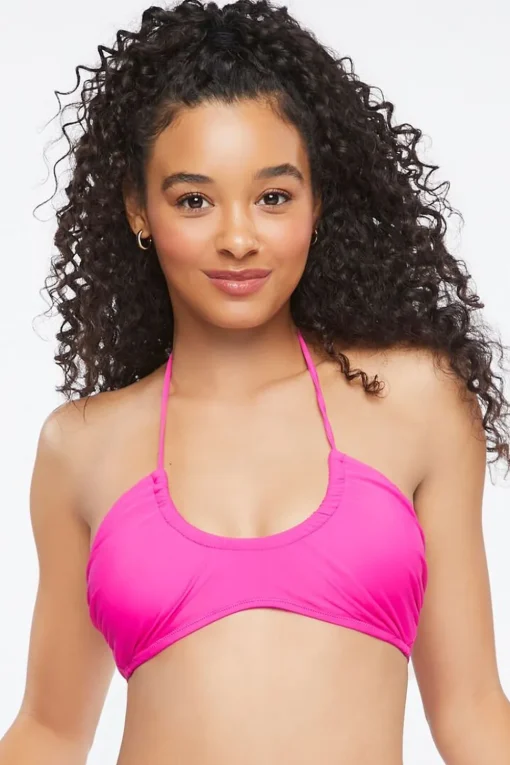 Tie-Neck Halter Bikini Top
