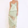 Tiered Floral Patchwork Maxi Dress