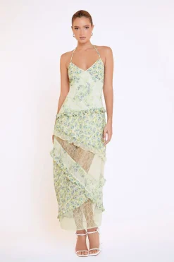Tiered Floral Patchwork Maxi Dress