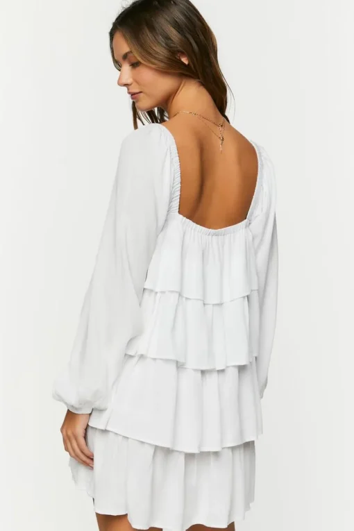Tiered Flounce Mini Dress