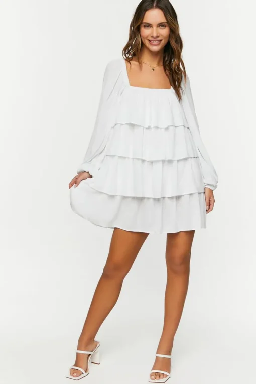 Tiered Flounce Mini Dress