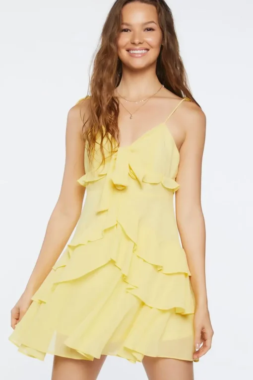 Tiered Flounce Mini Dress