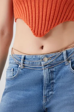 Tiered Rhinestone Belly Chain