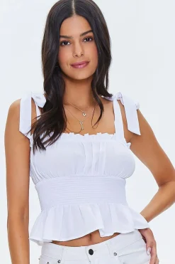 Tie-Strap Ruffle Top