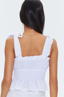 Tie-Strap Ruffle Top