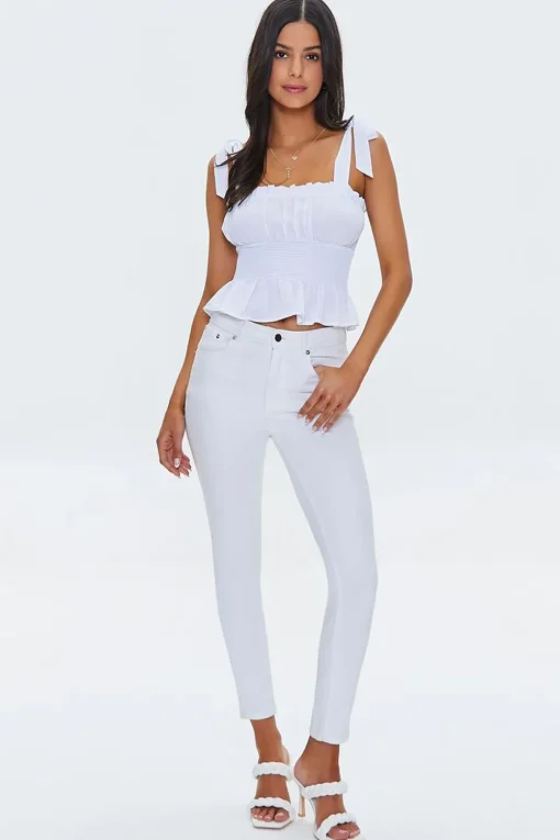 Tie-Strap Ruffle Top