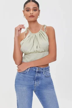 Tie-Strap Smocked Cami