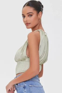 Tie-Strap Smocked Cami