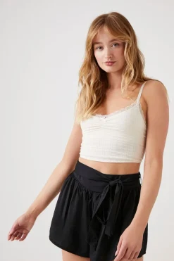 Tie-Waist Mid-Rise Shorts