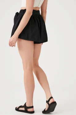 Tie-Waist Mid-Rise Shorts