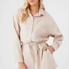 Tie-Waist Shirt Romper