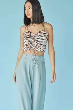 Tiger Print Cropped Cami