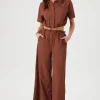Toggle Drawstring Wide-Leg Pants